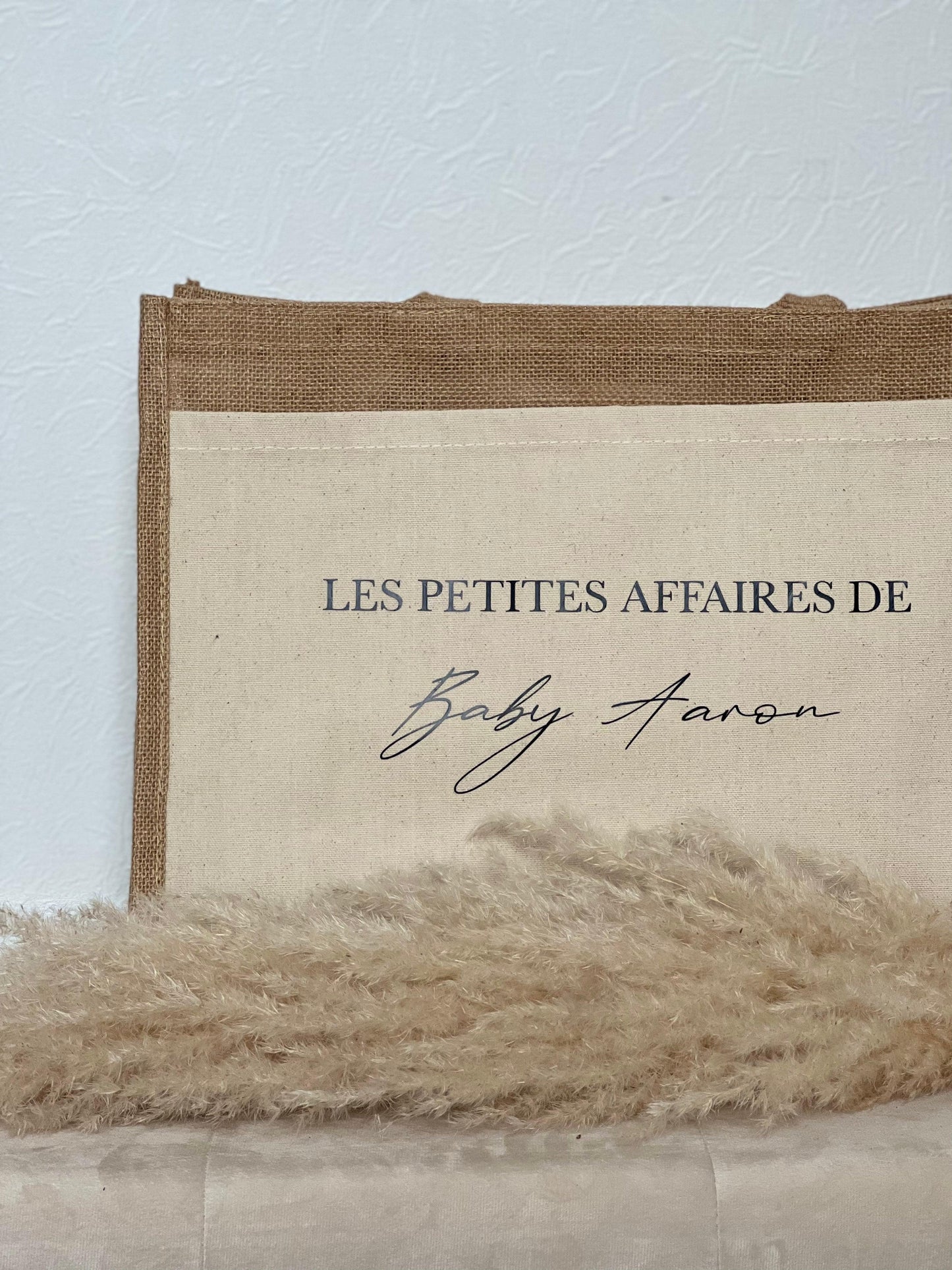 Grand sac toile de jute personnalisé