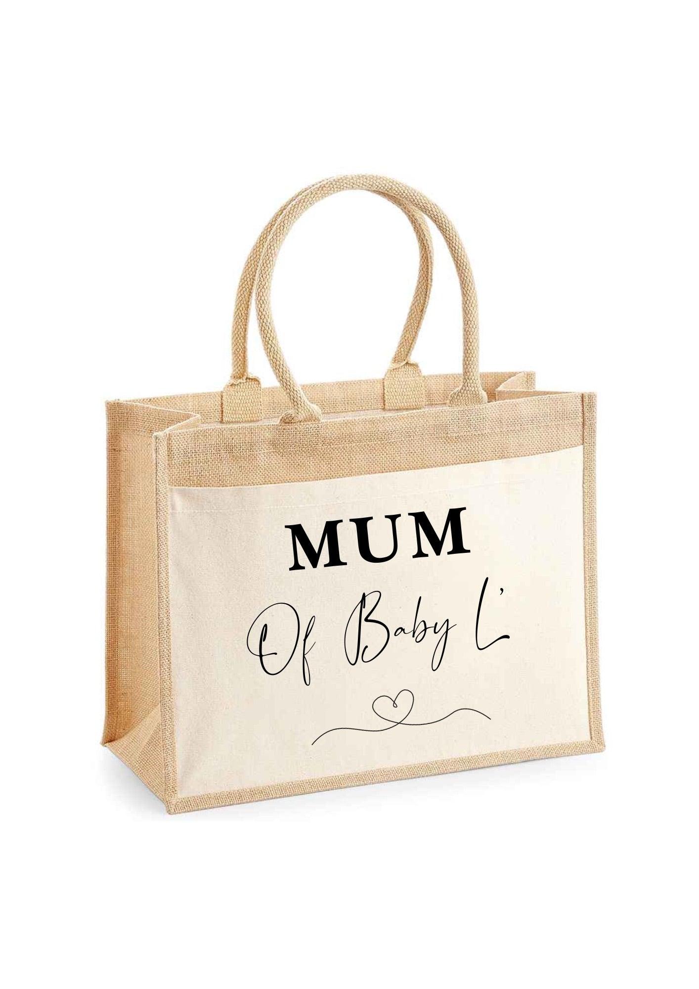 Grand sac toile de jute personnalisé