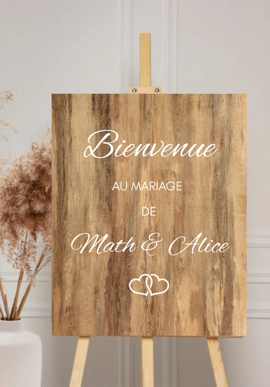 Autocollant de bienvenue personnalisé (mariage, baptême, anniversaire…)