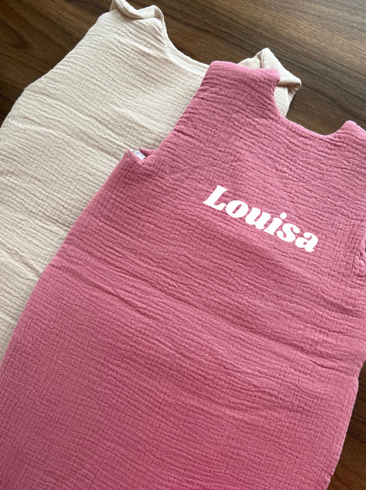 Gigoteuse personnalisée en gaze de coton – Broderie ou flocage