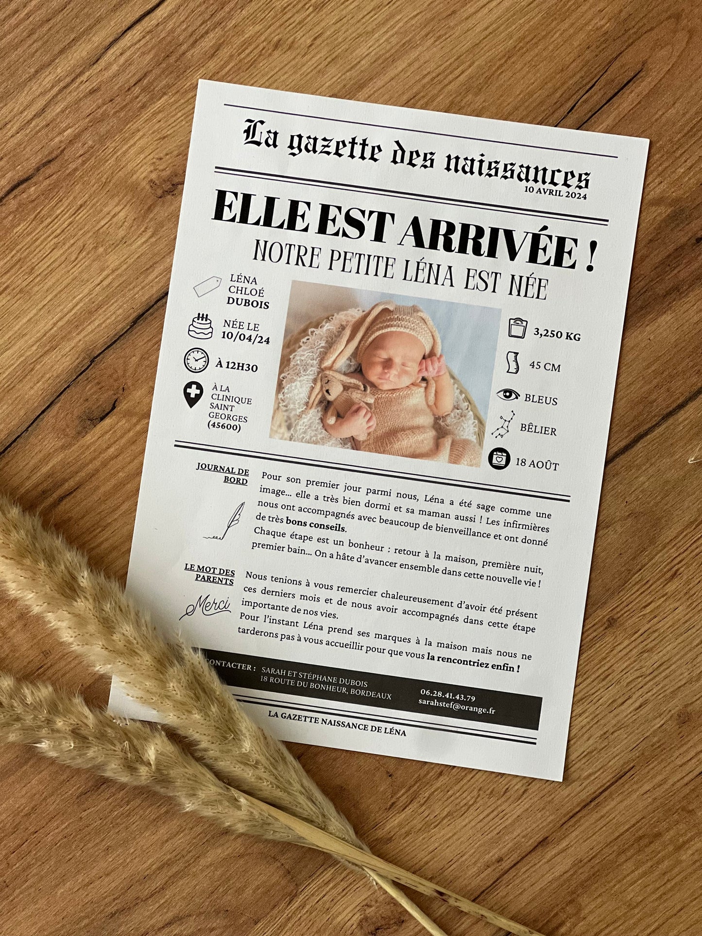 Faires-parts - La Gazette des Naissances
