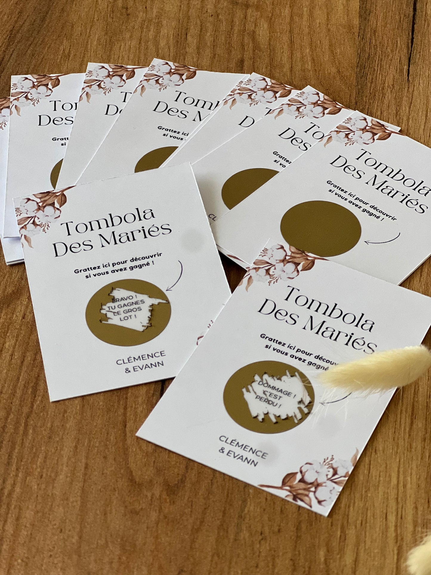 Tickets à gratter personnalisés – Tombola des Mariés humoristique | JS-CREATIONS