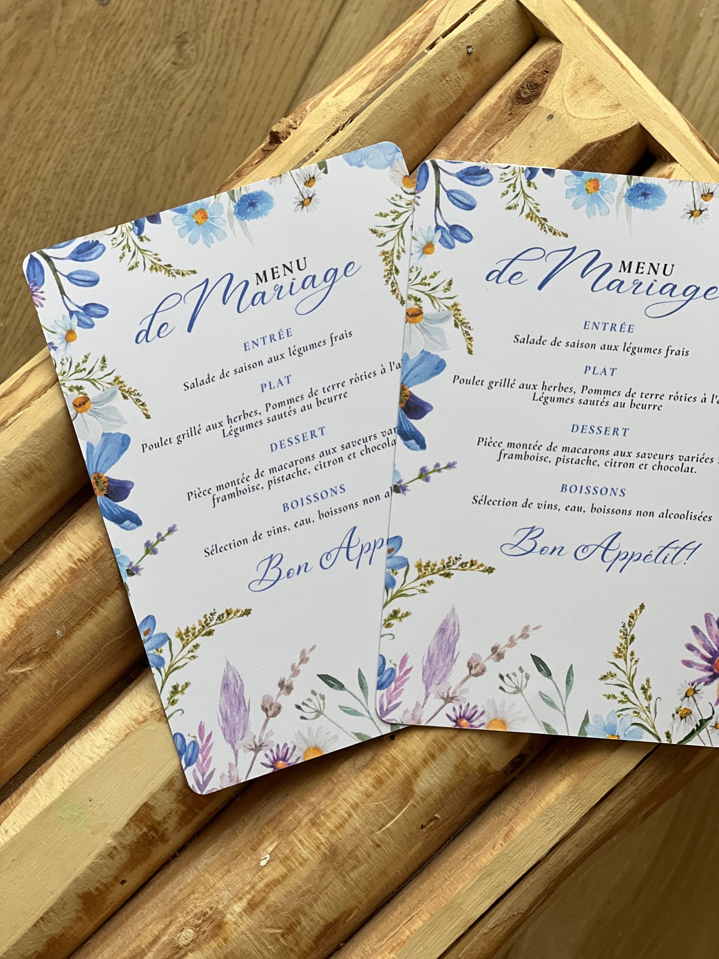 Menu de Mariage Personnalisé – L’élégance sur votre table