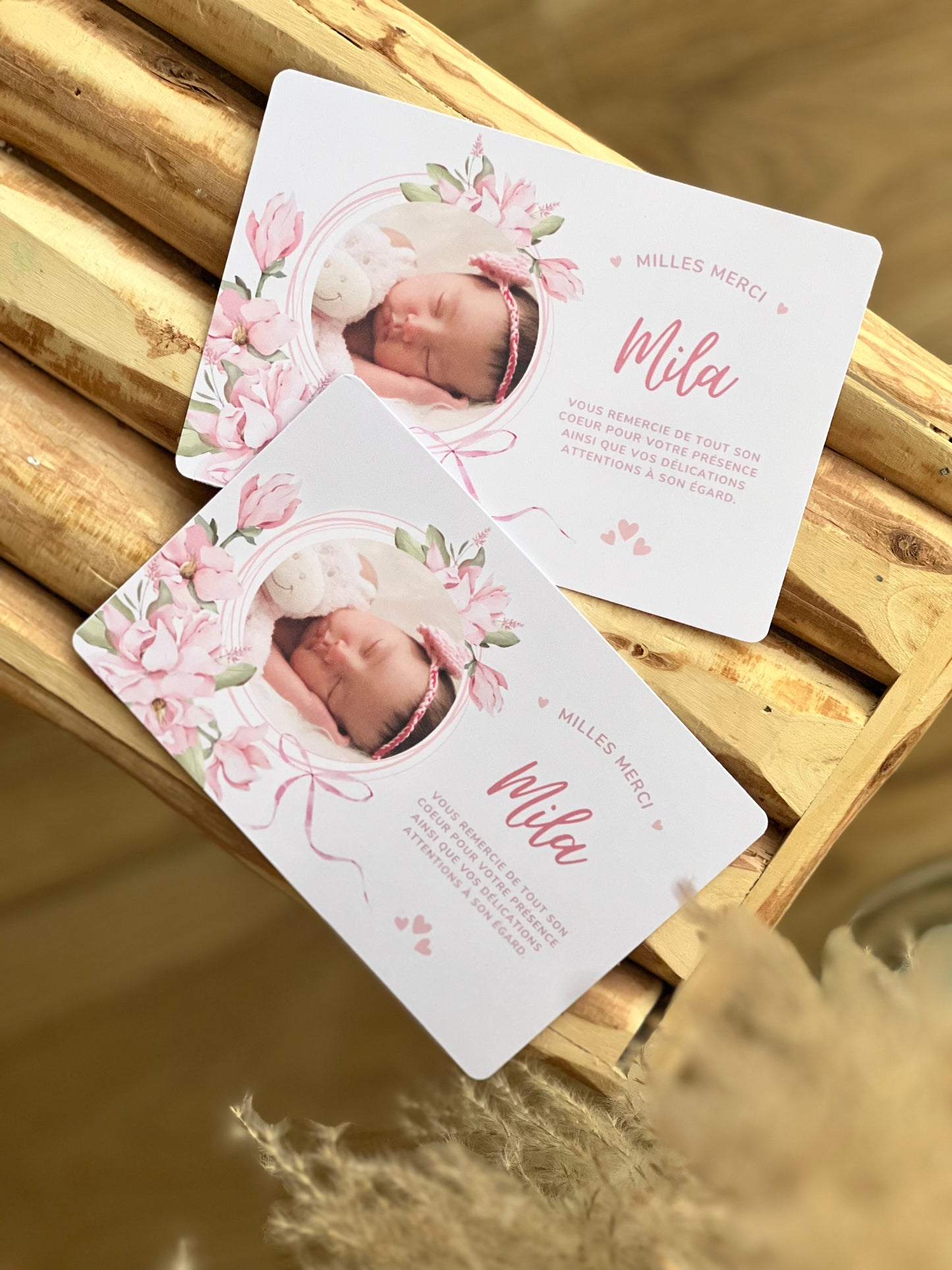 Carte de remerciement personnalisée — pour tous vos moments précieux