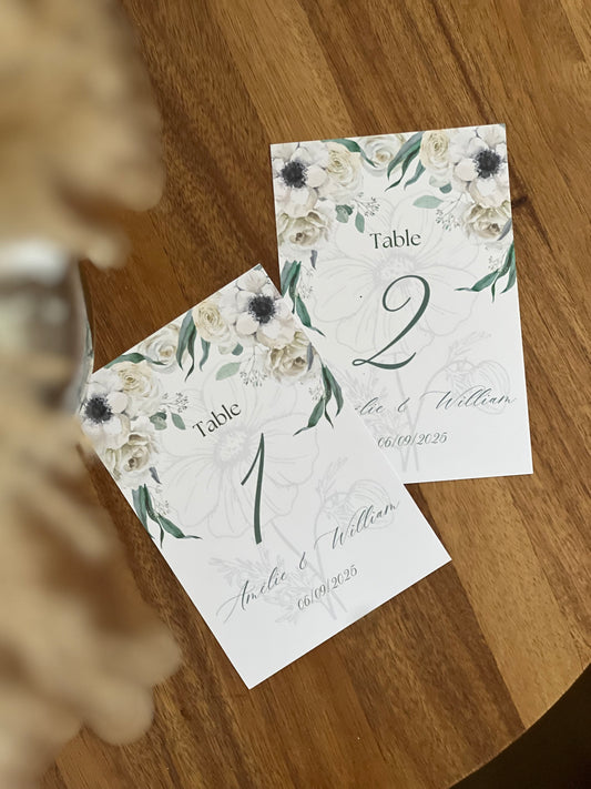 Numéros de table mariage personnalisés – Guidez vos invités avec style