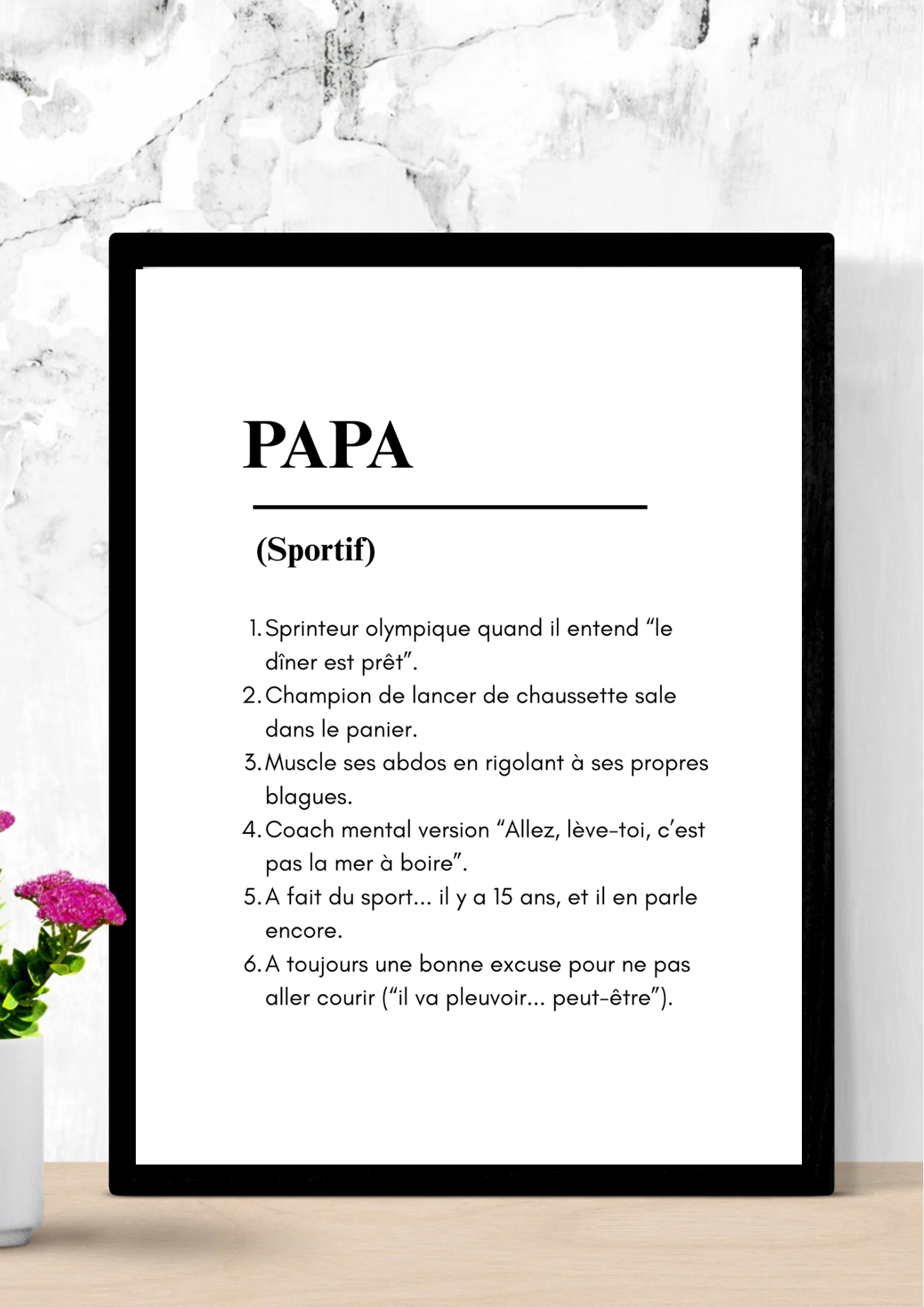 Affiche Humoristique – Définition de Papa