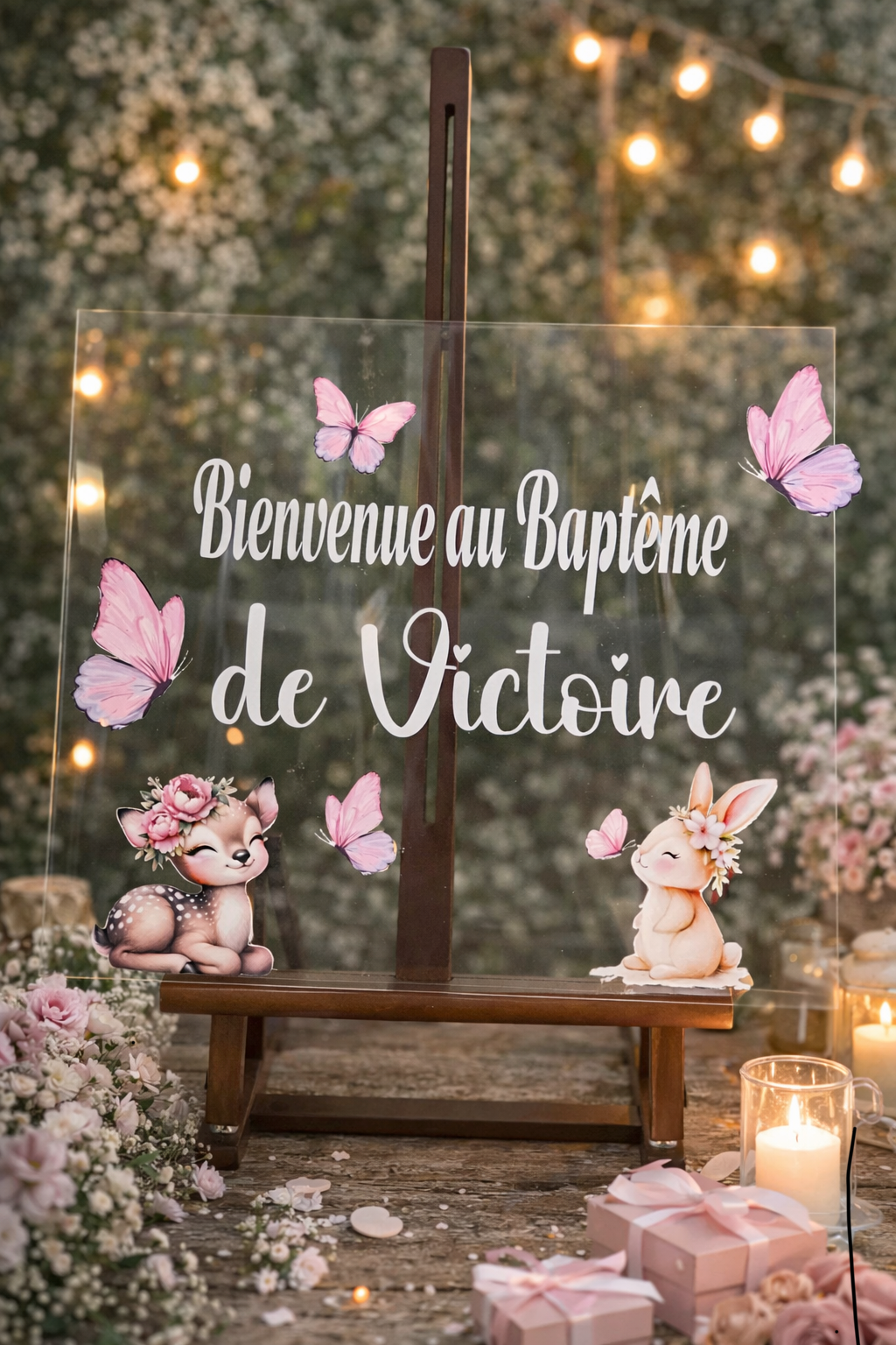 Panneau de bienvenue personnalisé - Mariage, baptême, anniversaire & plus