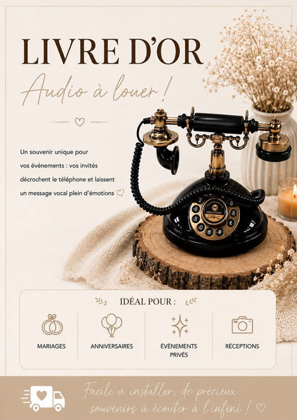 Location Livre d’Or Audio Mariage – Un souvenir vocal inoubliable 🎙️💍