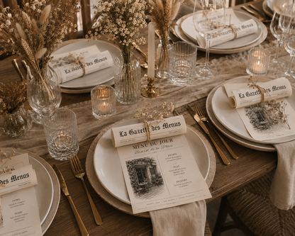 Gazette Personnalisée | Menu Restaurant, Mariage, Baptême, Anniversaire avec QR Code – Création 100 % Sur Mesure