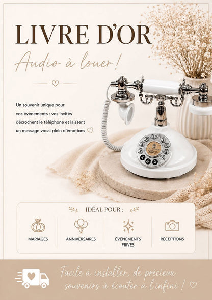 Location Livre d’Or Audio Mariage – Un souvenir vocal inoubliable 🎙️💍