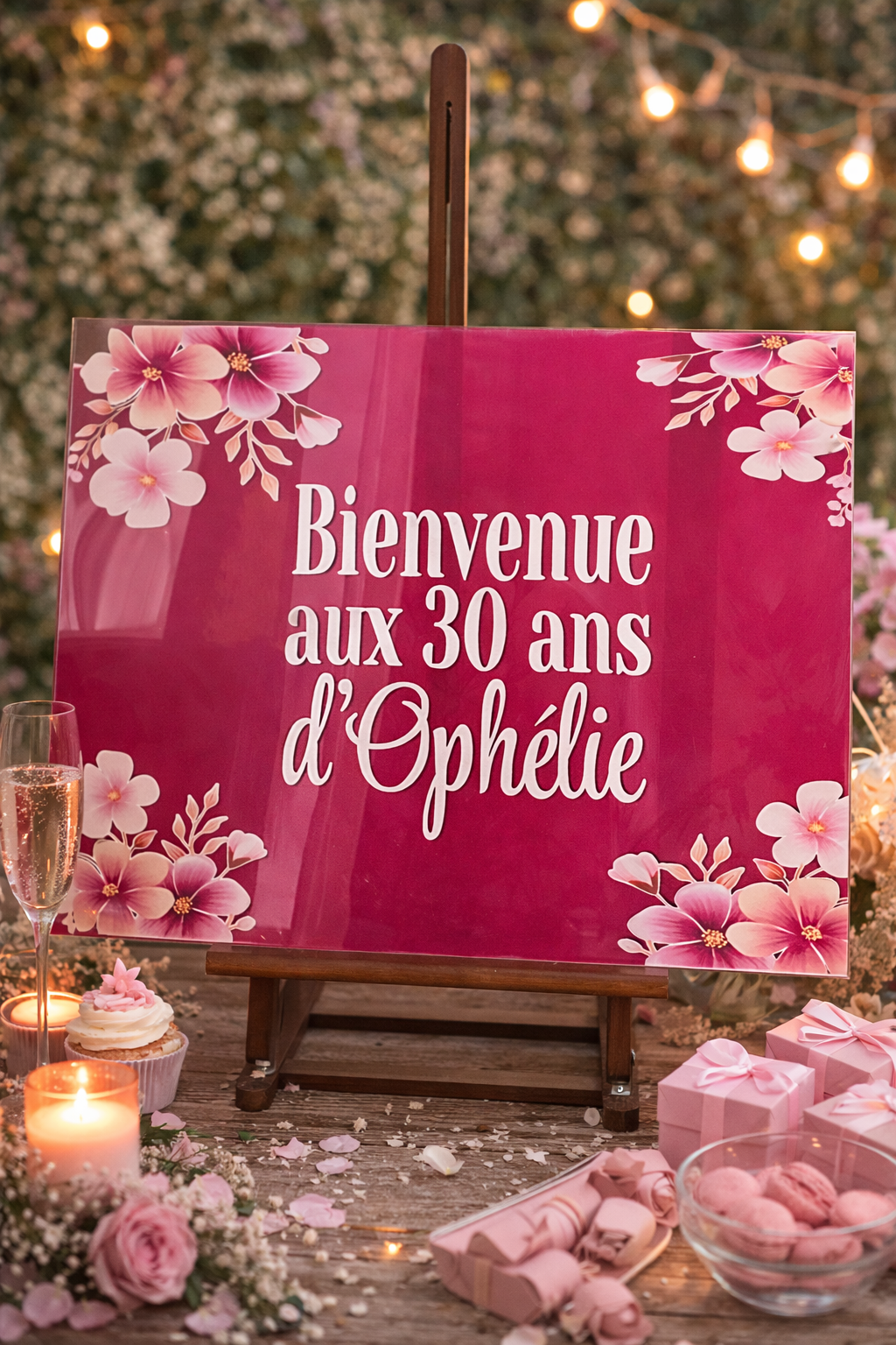 Panneau de bienvenue personnalisé - Mariage, baptême, anniversaire & plus