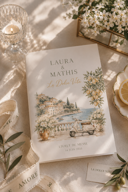Livret de cérémonie personnalisé – Mariage & Baptême
