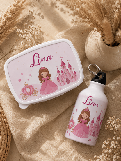 Pack Boîte à Goûter Personnalisée + Gourde Personnalisée