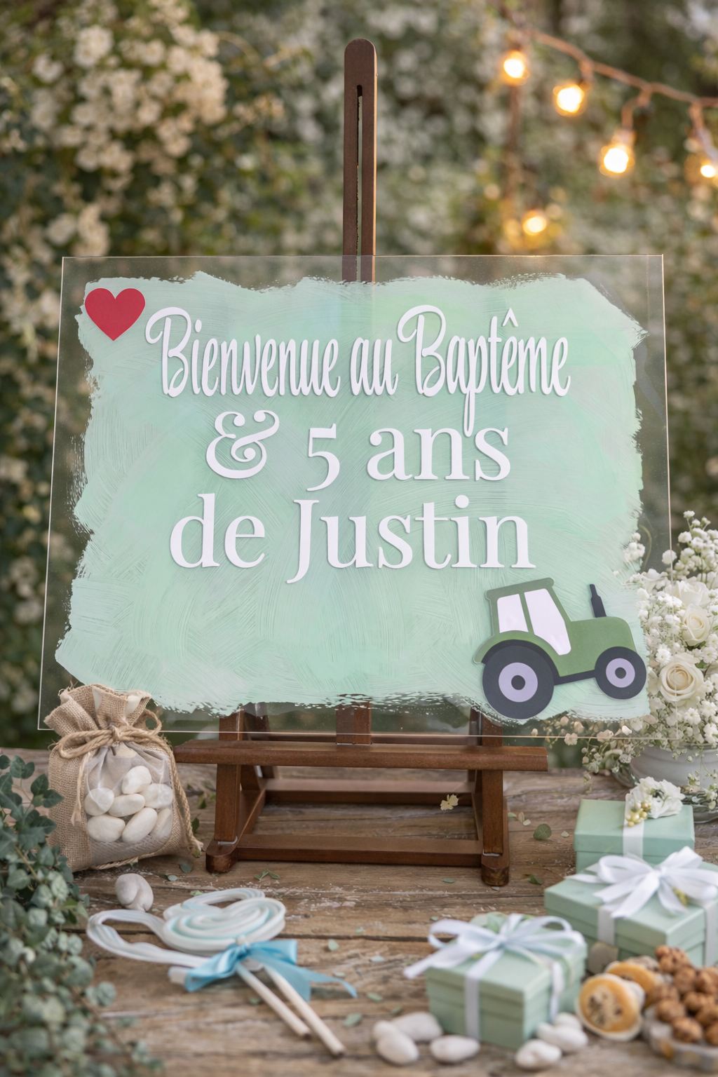 Panneau de bienvenue personnalisé - Mariage, baptême, anniversaire & plus