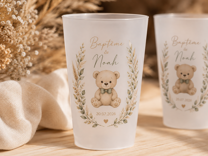 Gobelets personnalisés réutilisables 33 cl | Mariage, anniversaire, baptême & événements