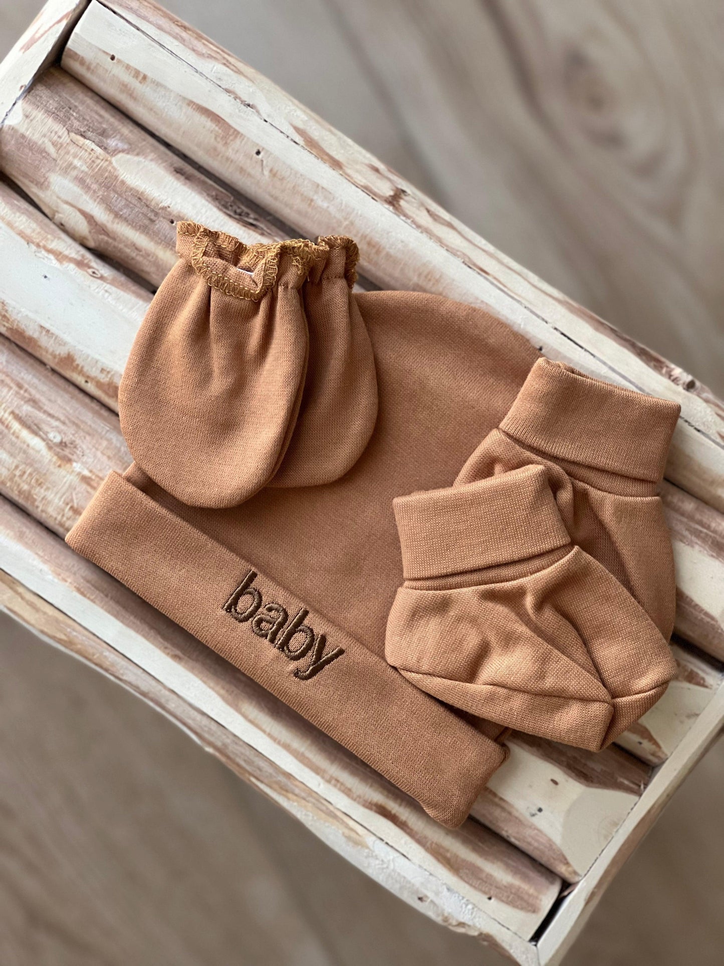 Chaussons Bébé Kit Naissance Bonnet Moufle Chausson Set Bébé