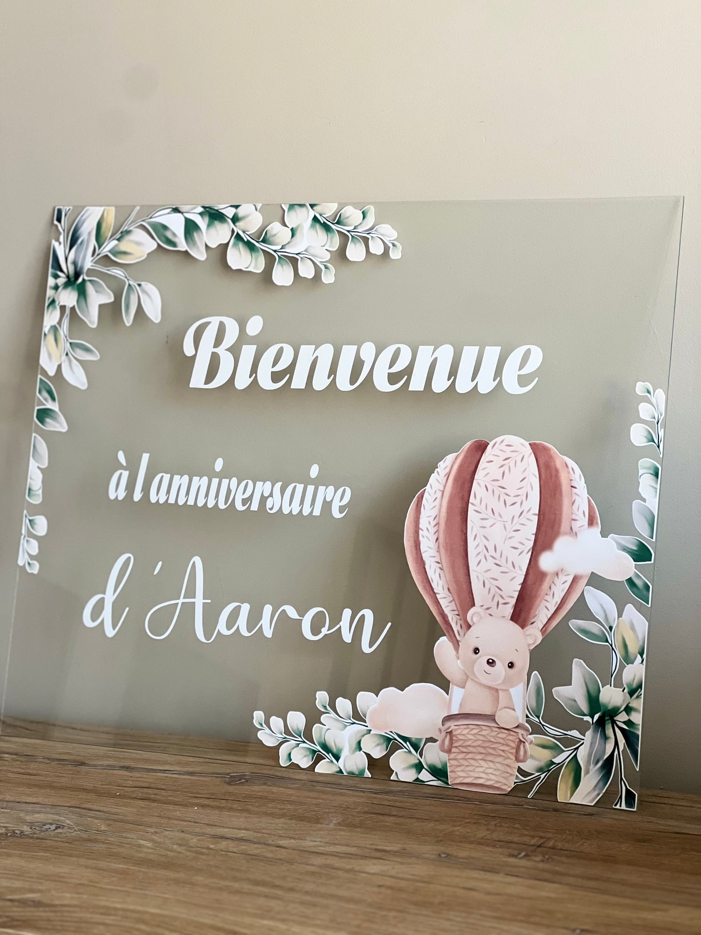 Panneau de bienvenue personnalisé - Mariage, baptême, anniversaire & plus