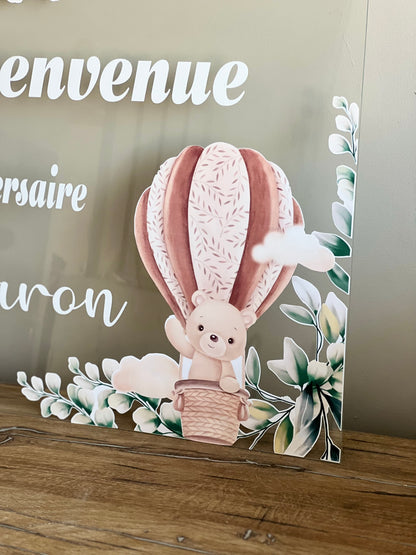 Panneau de bienvenue personnalisé - Mariage, baptême, anniversaire & plus