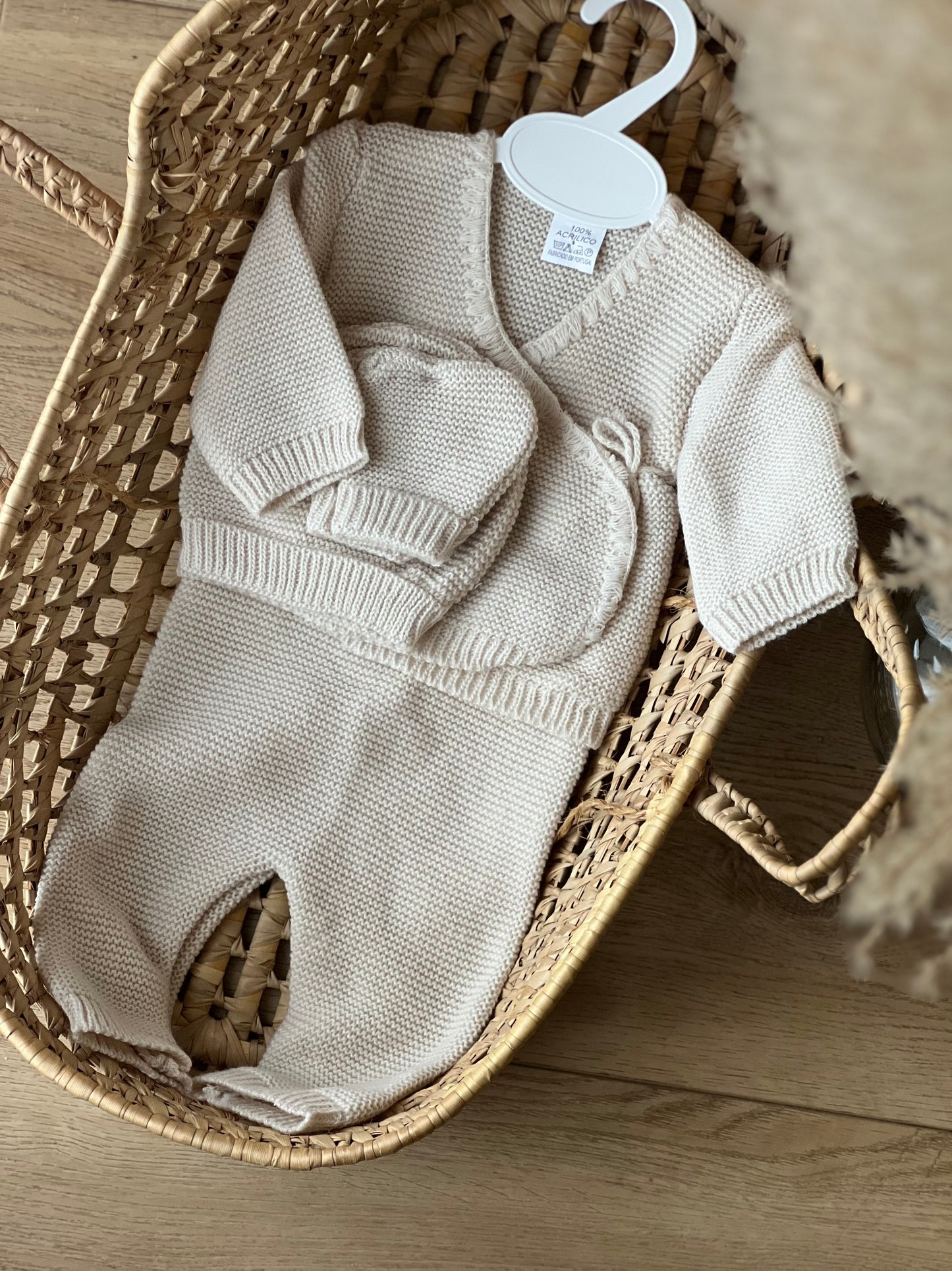 Ensemble tricot naissance personnalisé 0/3 mois – Flocage ou broderie