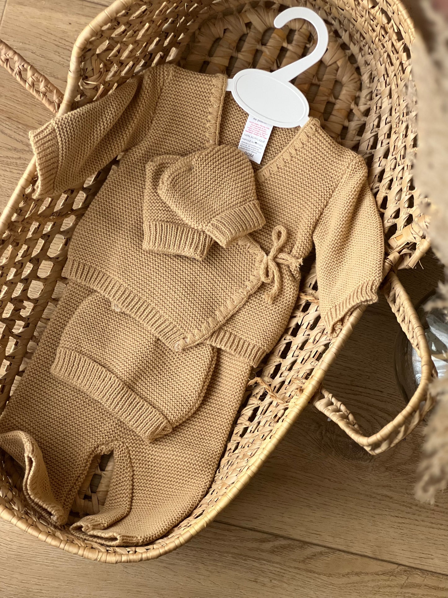 Ensemble tricot naissance personnalisé 0/3 mois – Flocage ou broderie