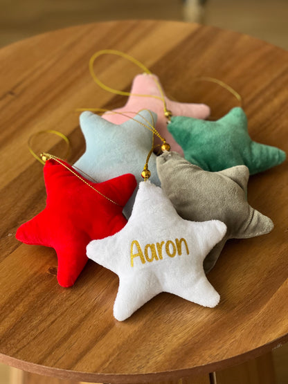 Étoile de Noël en Velours Personnalisée
