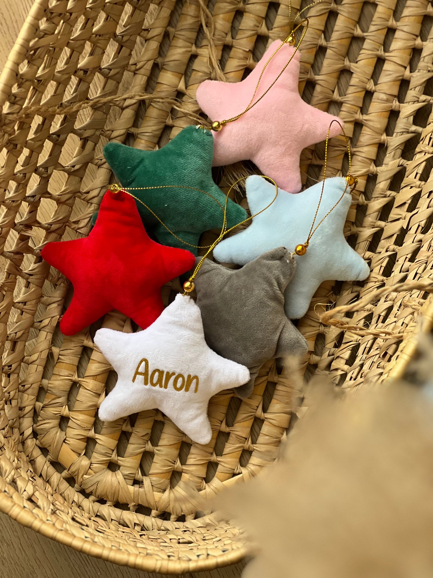 Étoile de Noël en Velours Personnalisée