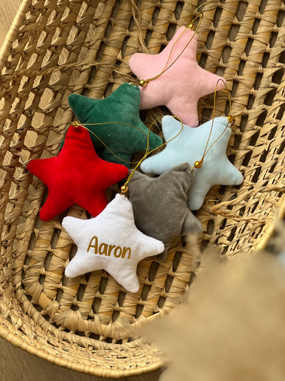 Étoile de Noël en Velours Personnalisée