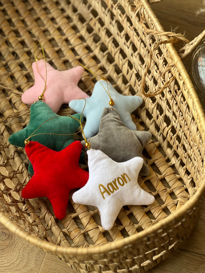 Étoile de Noël en Velours Personnalisée