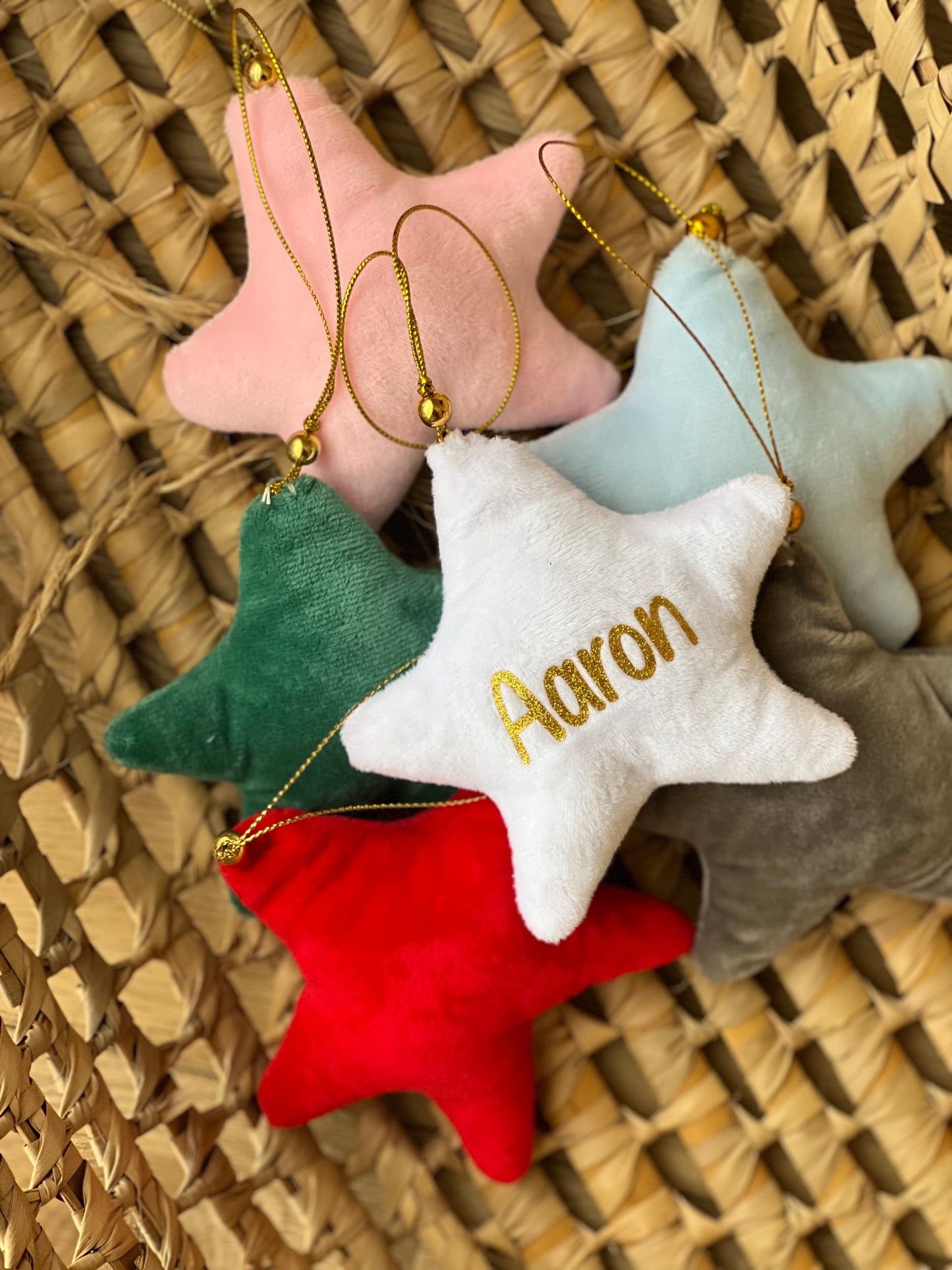 Étoile de Noël en Velours Personnalisée