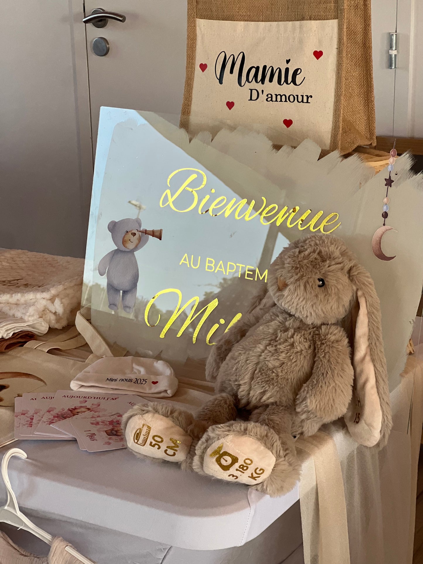 Panneau de bienvenue personnalisé - Mariage, baptême, anniversaire & plus