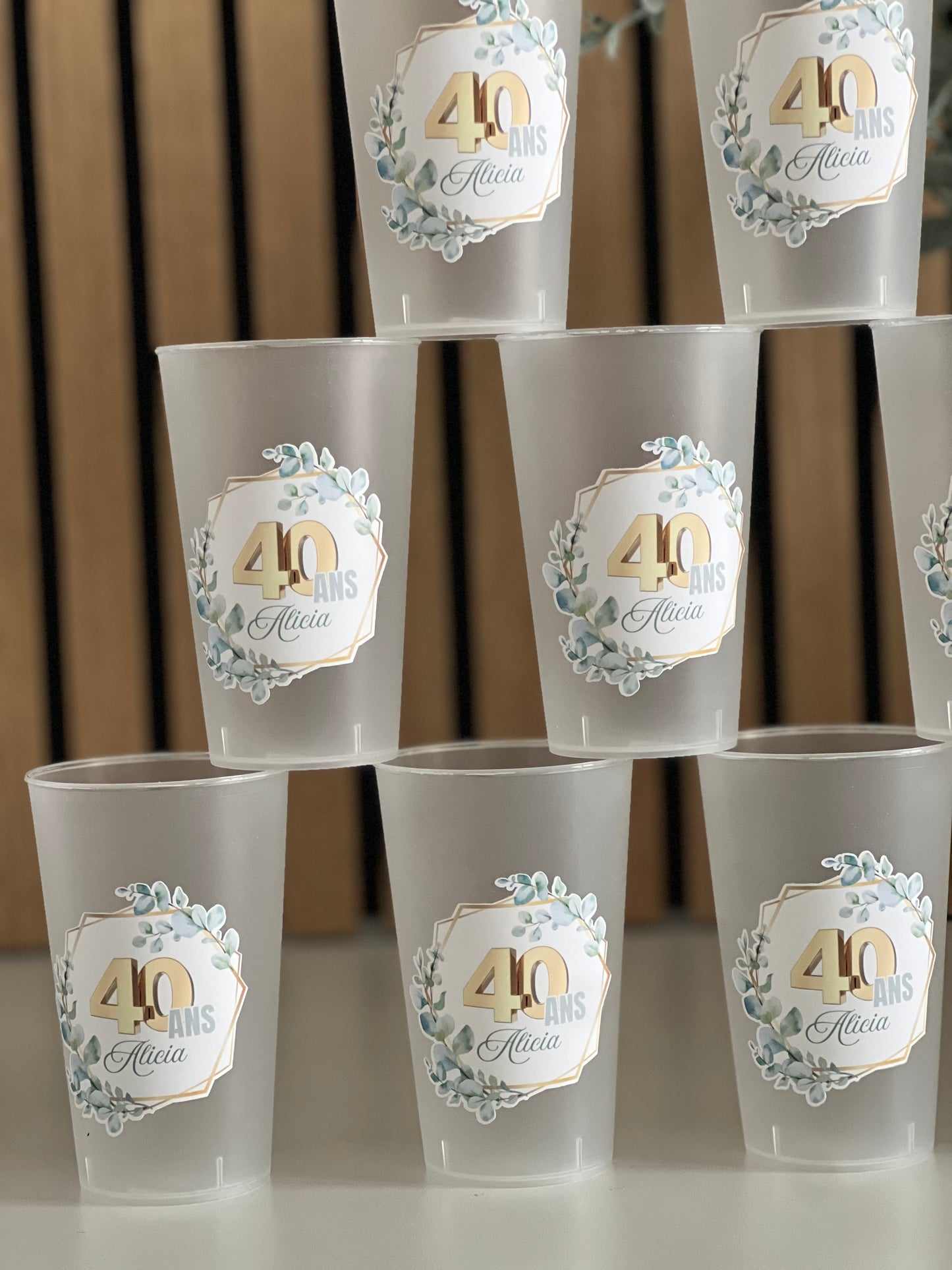 Gobelets Personnalisés Réutilisables pour Mariage, EVJF, Baptême, Anniversaire – Cadeaux Invités Écologiques et Uniques