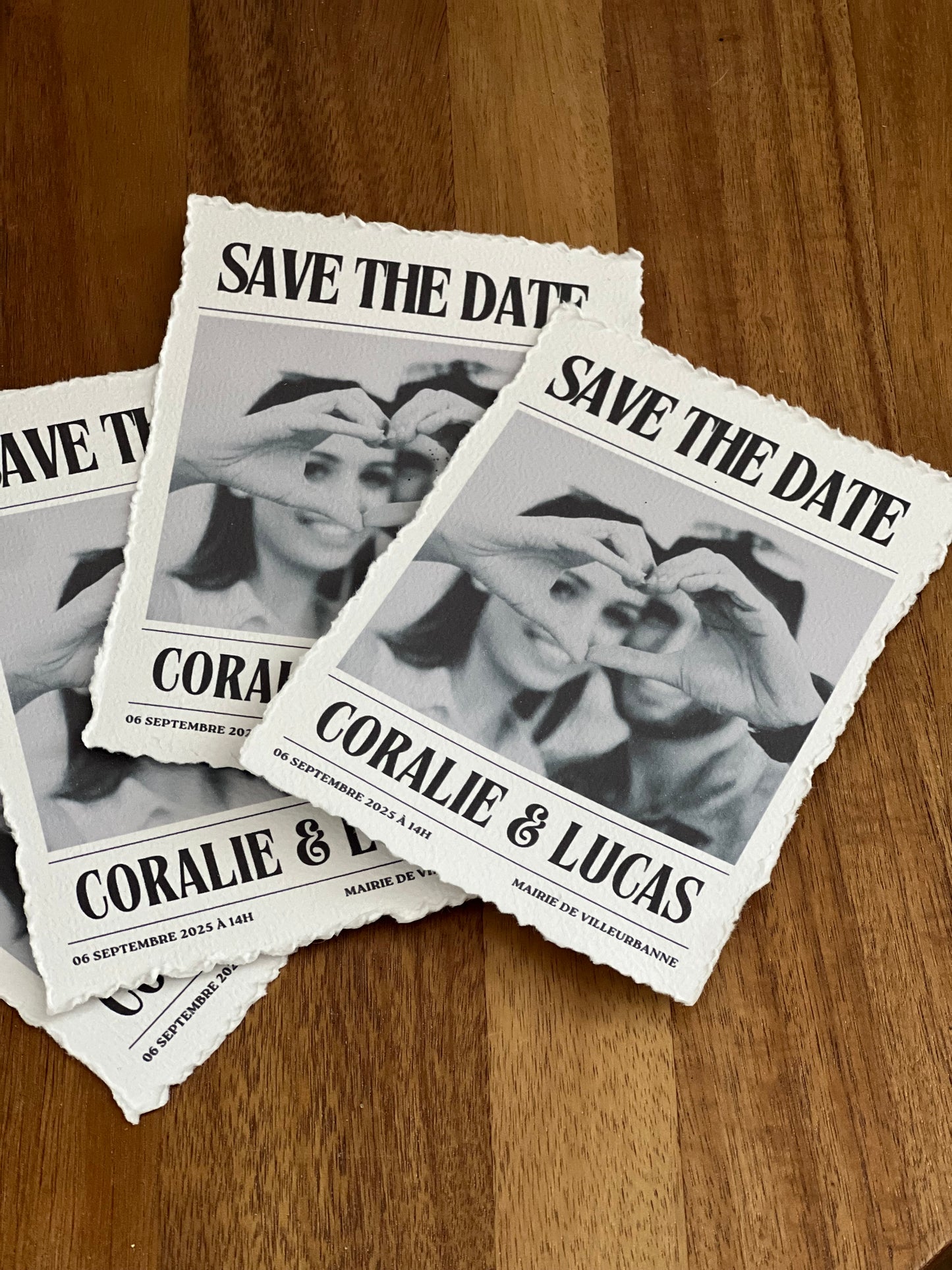 Cartes "Save the Date" personnalisées – Mariage