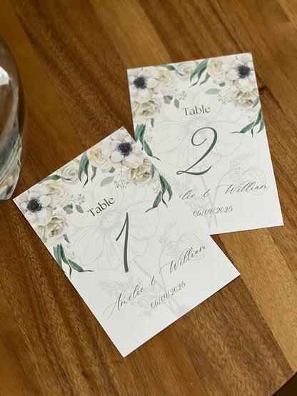 Numéros de table mariage personnalisés – Guidez vos invités avec style