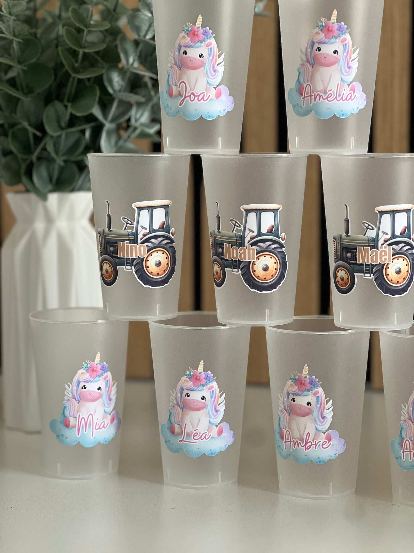 Gobelets Personnalisés Réutilisables pour Mariage, EVJF, Baptême, Anniversaire – Cadeaux Invités Écologiques et Uniques