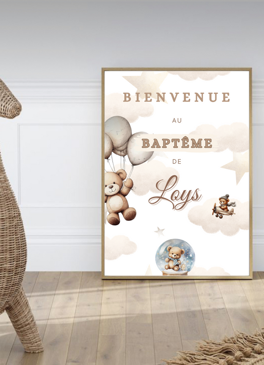 Affiche personnalisé Baptême