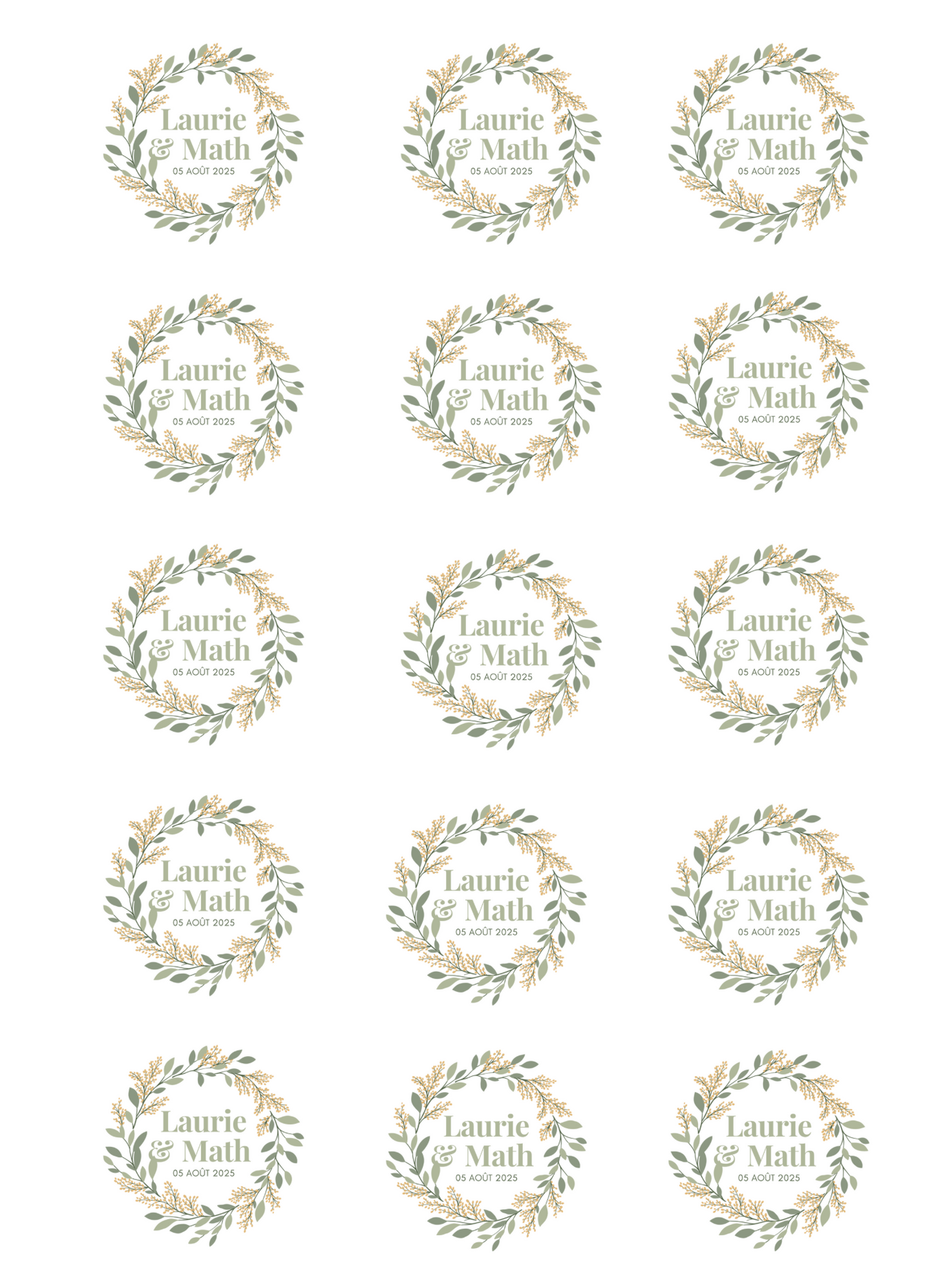 Stickers personnalisés Mariage